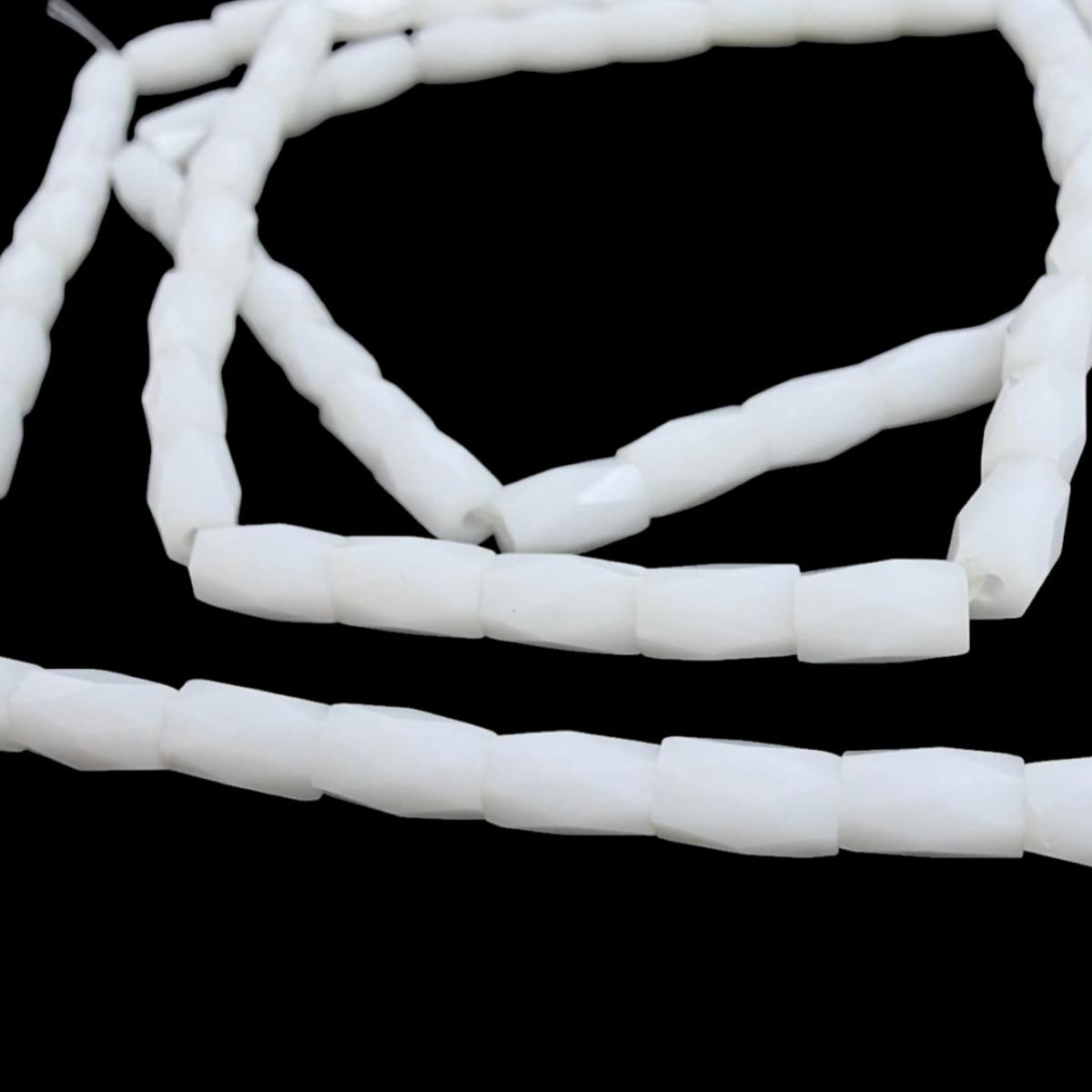 Sarta cristales 5x2 mm murano cilindro facetado unicolor / tira9