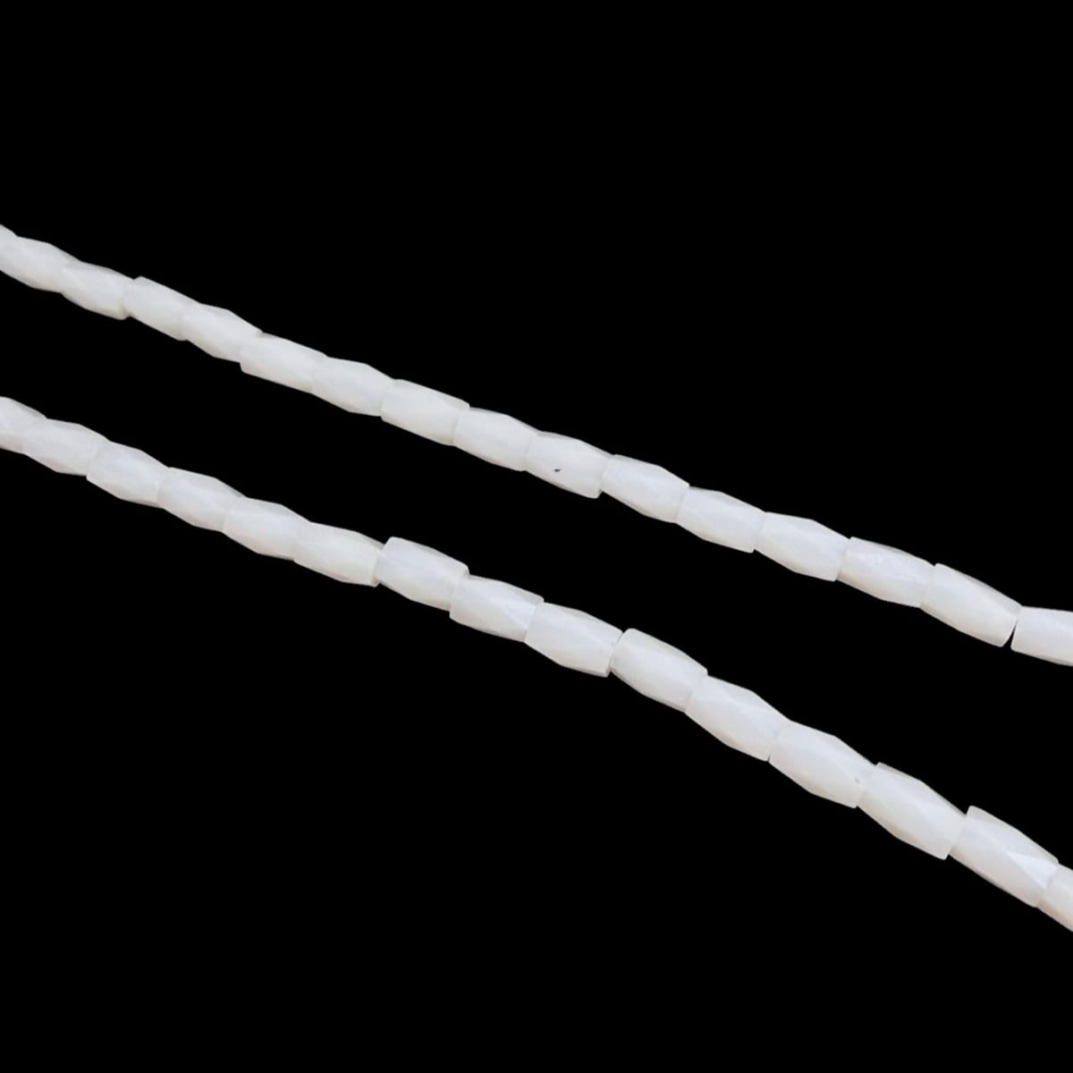 Sarta cristales 5x2 mm murano cilindro facetado unicolor / tira13