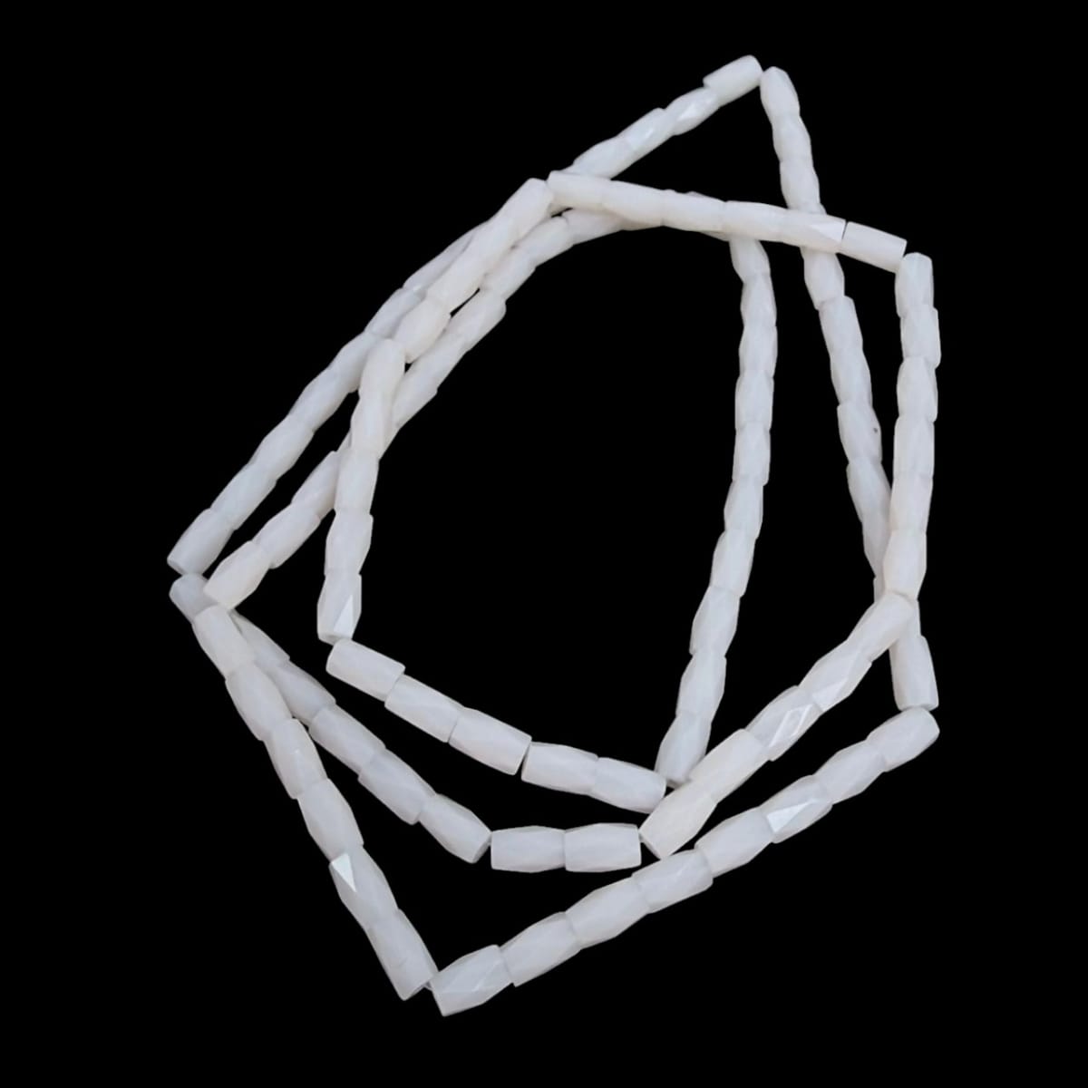 Sarta cristales 5x2 mm murano cilindro facetado unicolor / tira14