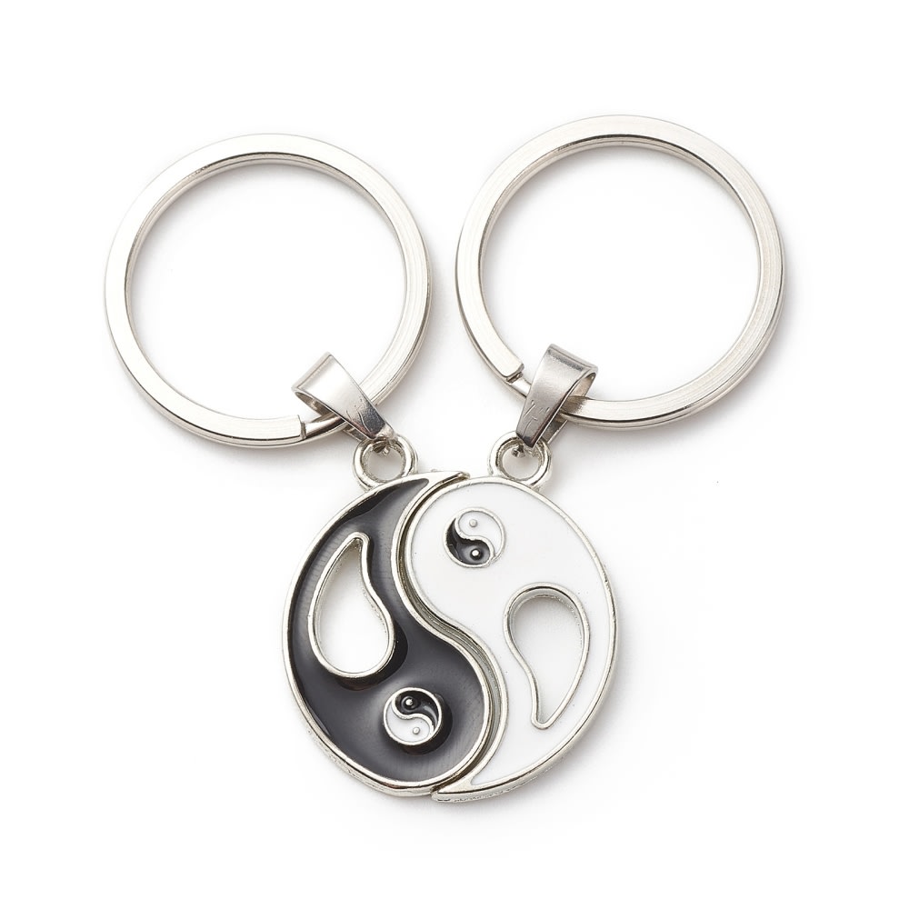 Llavero recuerdo souvenir parejas Yin Yang acero / set5