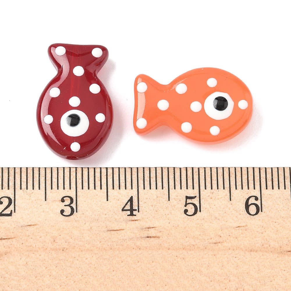 Dije pasador Pez pescado 19.5 mm murano / unidad3