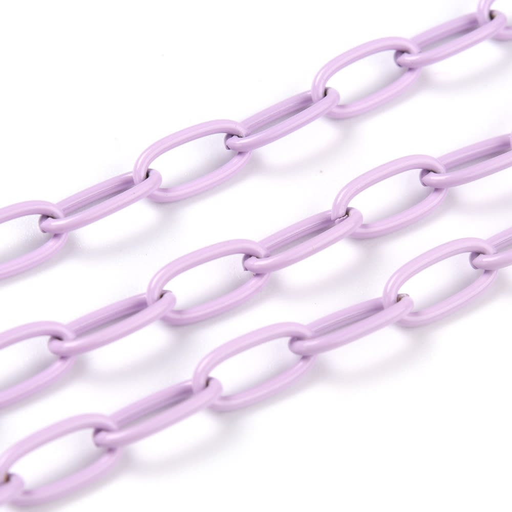 Cadena eslabón clip esmaltado colores latón / metro6