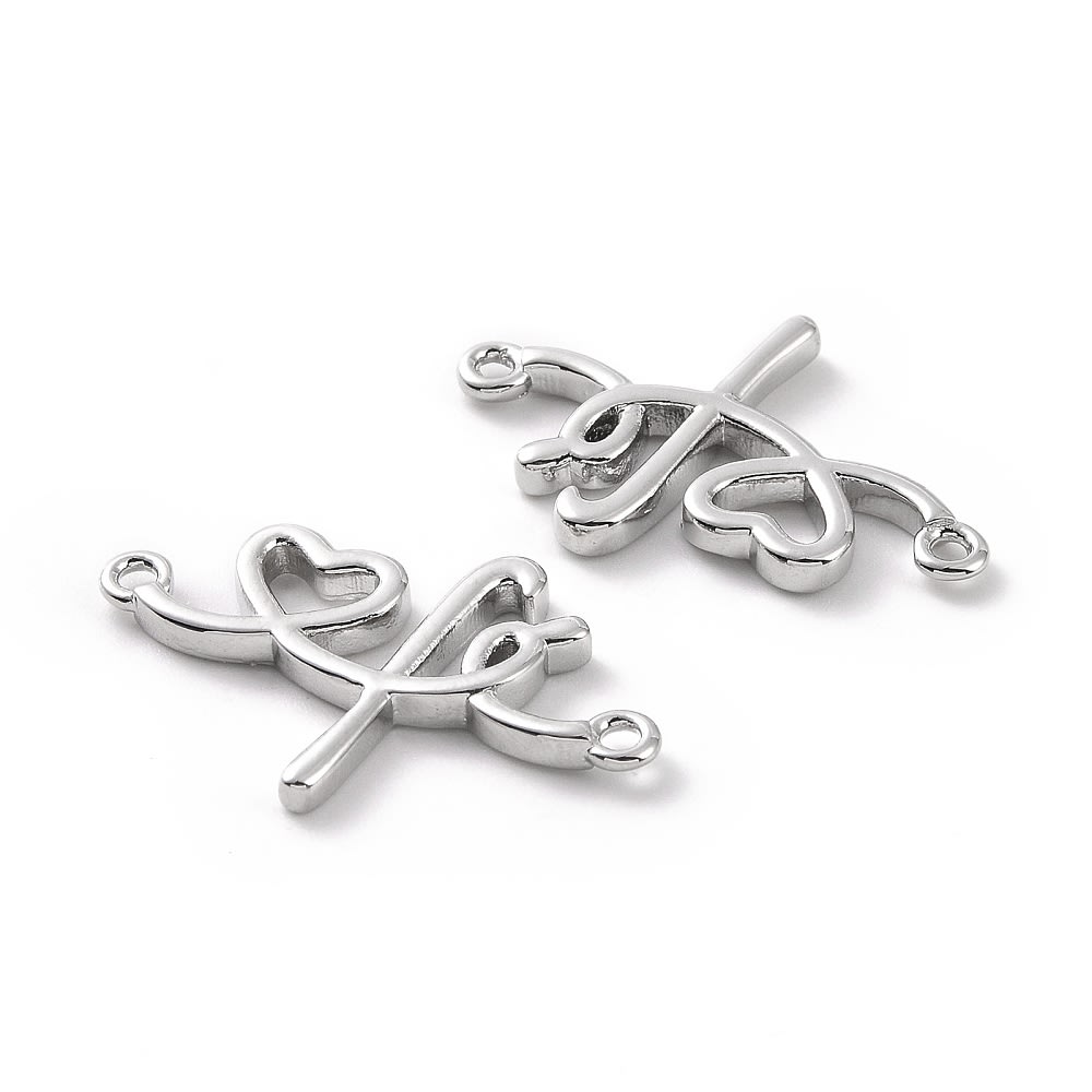 Dije conector fe religioso baño de oro platino / unidad6