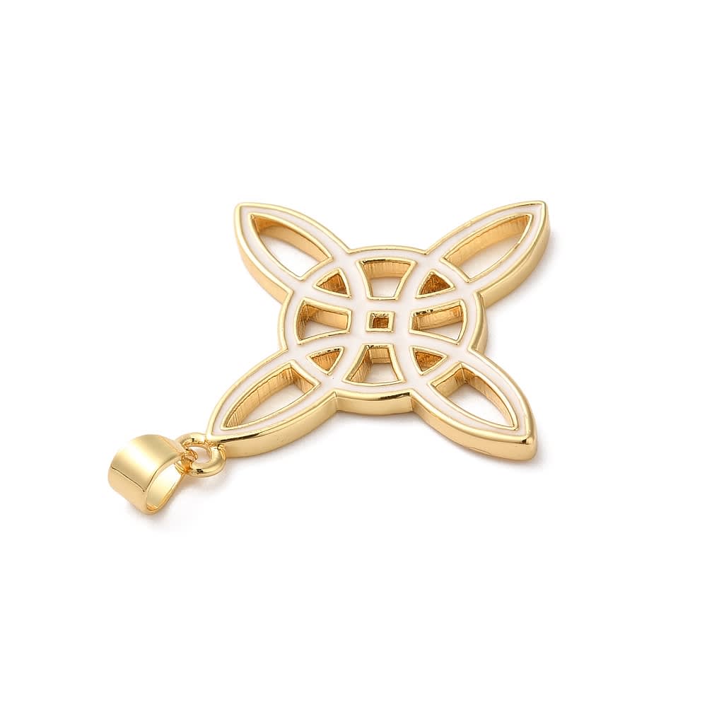 Dije colgante esmaltado nudo de bruja 33 mm amuleto protector  / unidad5