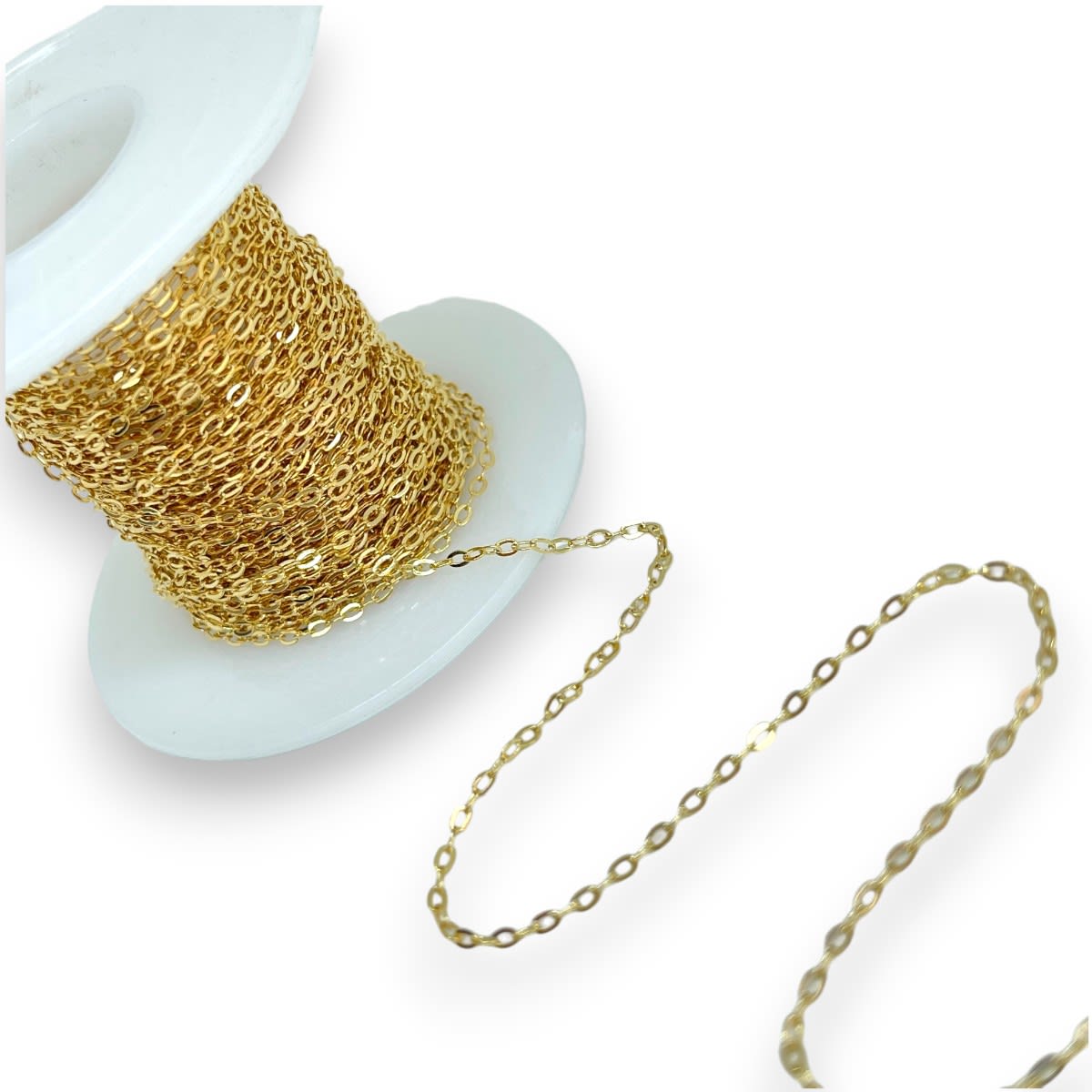 Cadena de eslabones extra delgado 2x1.1 mm Gold-filled / metro2