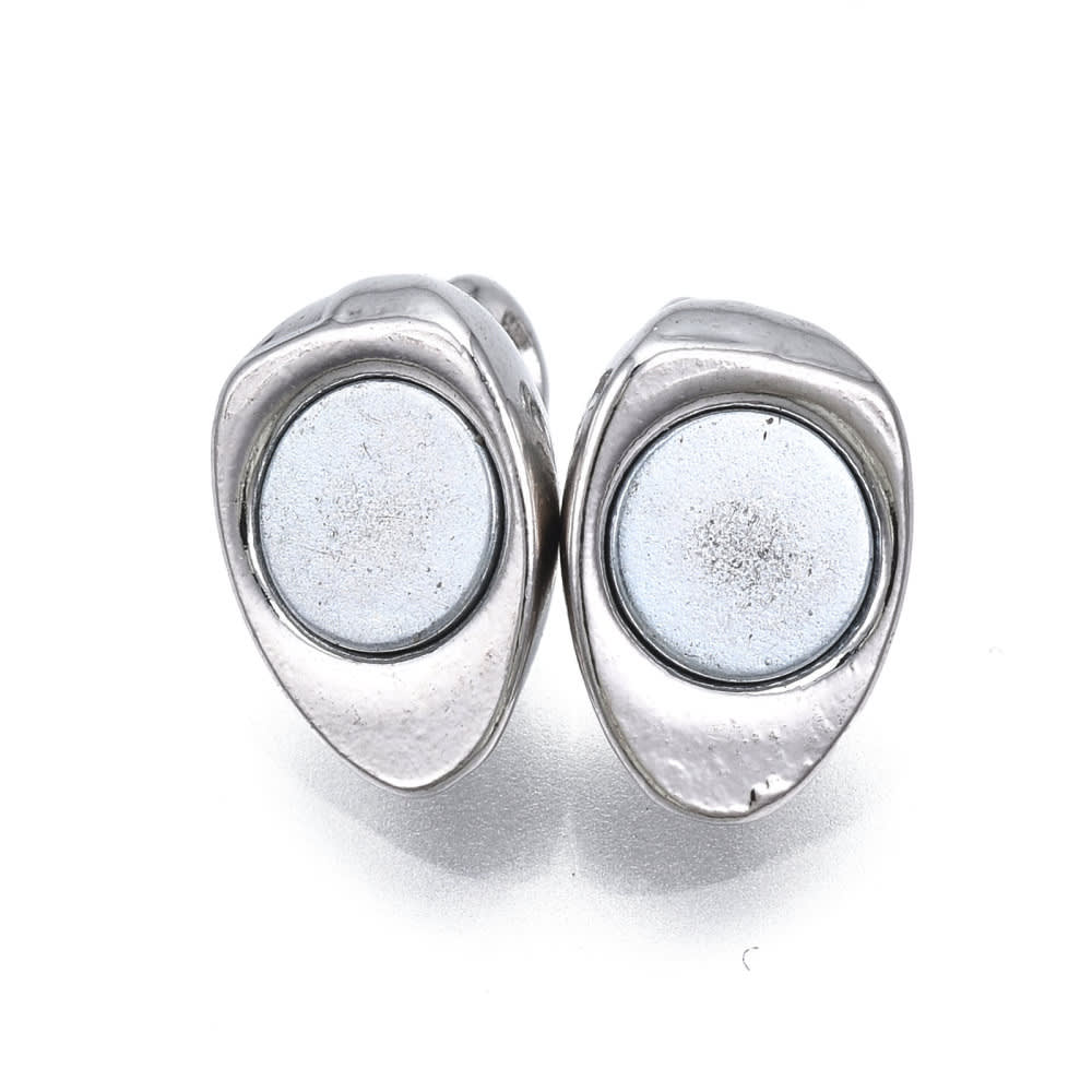 Broche Corazón magnético dorado plateado / set6