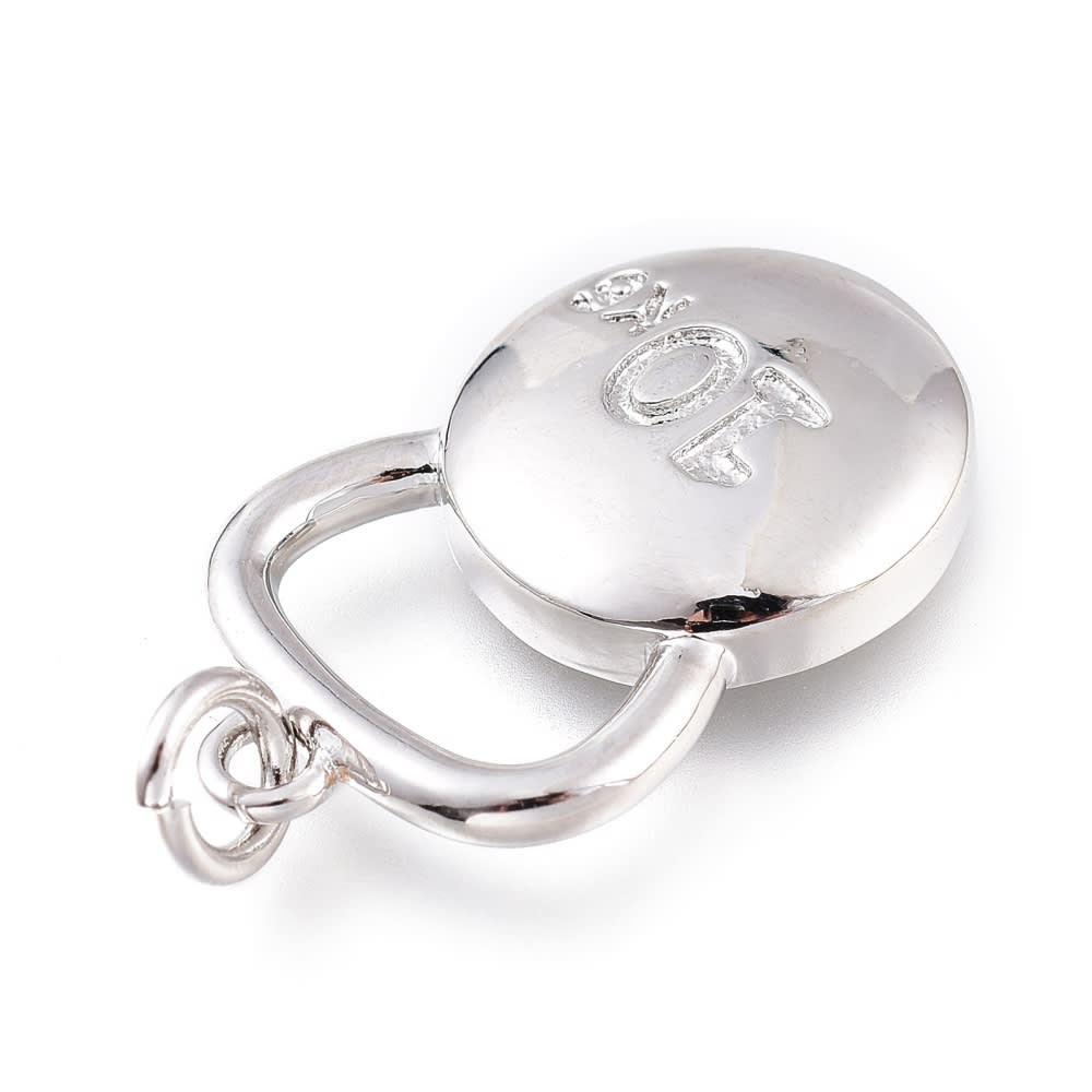 Dije colgante pesa rusa 10kg gym fitness 21x13 mm latón / unidad2