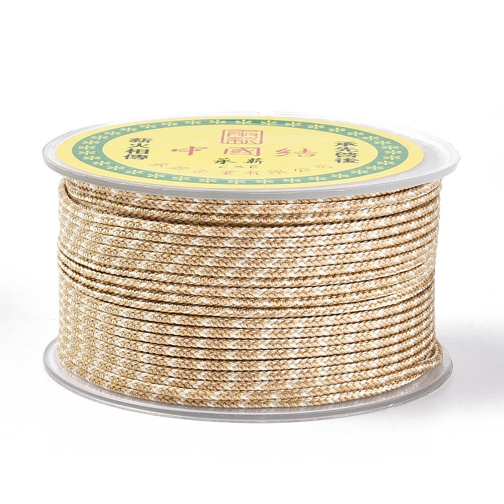 Cordón trenzado redondo 2 mm nylon / metro2