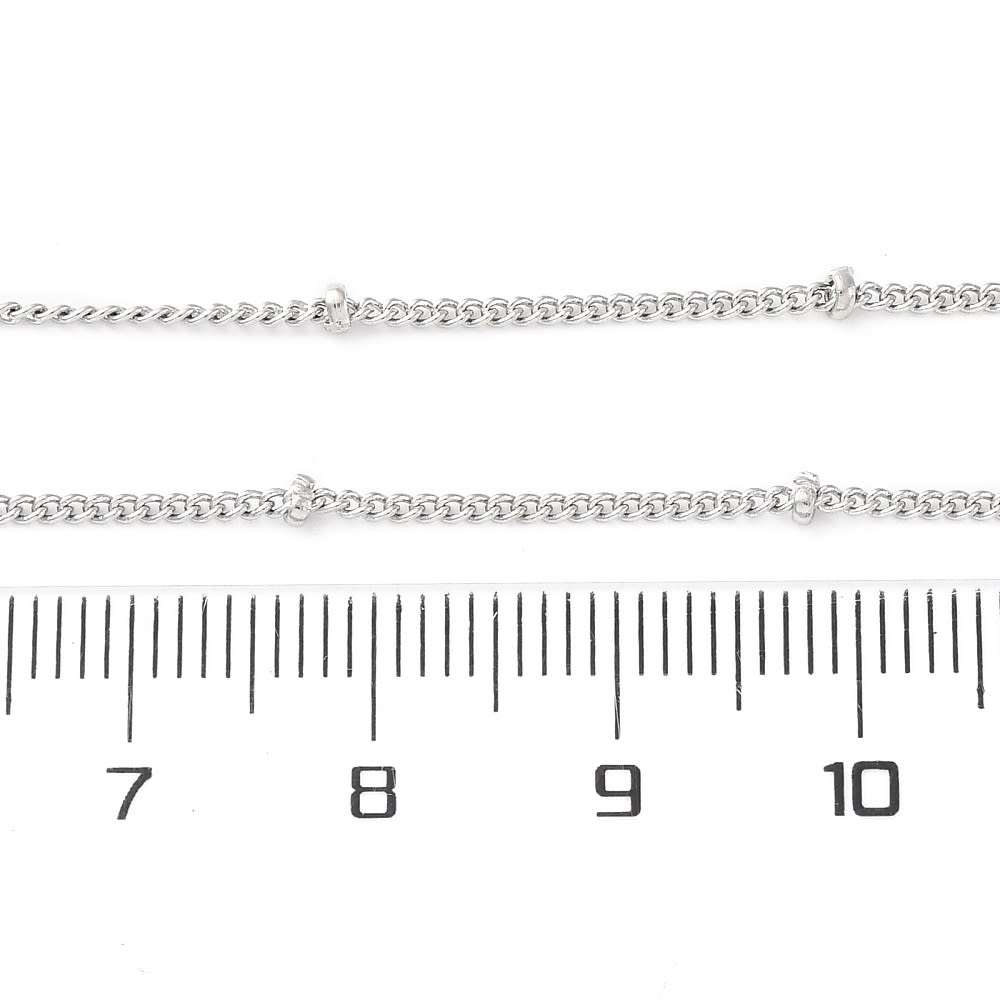 Cadena base para armar collar 45 cm baño oro platino / unidad4