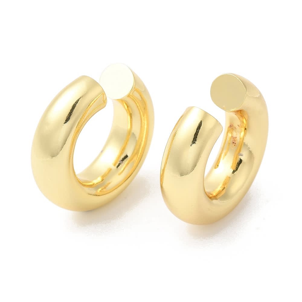 Ear cuff solitarios elegante liso grueso 25 mm chunky / unidad3
