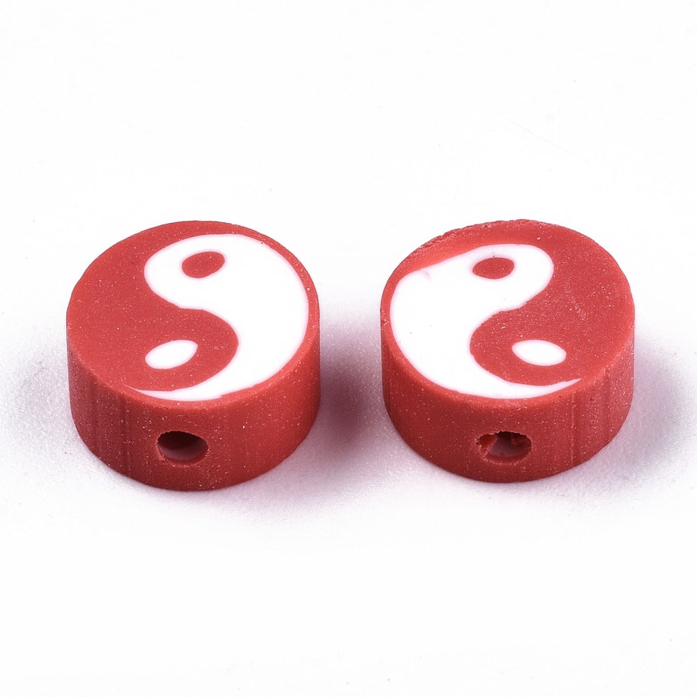 Pasador arcilla polimérica Yin Yang fimo / 12 uds4