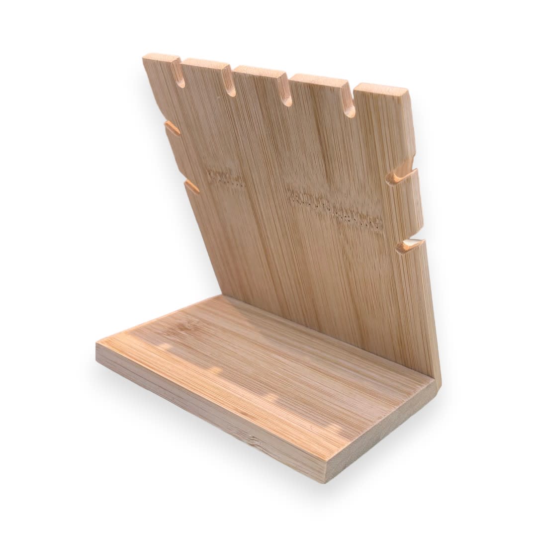 Exhibidor mostrario collar pulsera eco cuero madera / unidad4