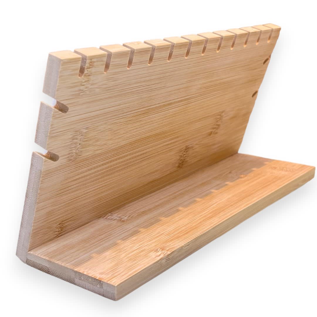 Exhibidor mostrario collar pulsera eco cuero madera horizontal / unidad3