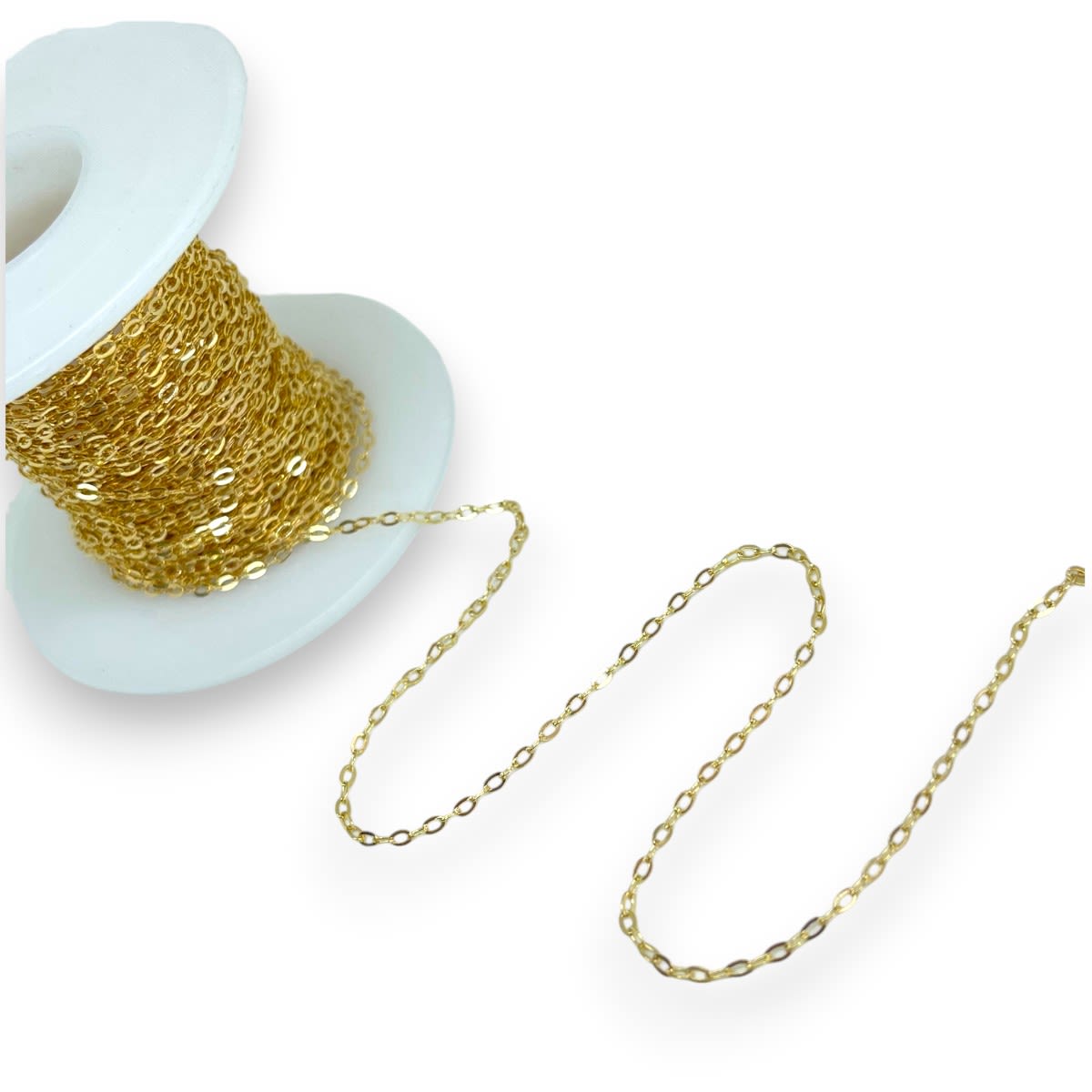 Cadena de eslabones extra delgado 2x1.1 mm Gold-filled / metro1