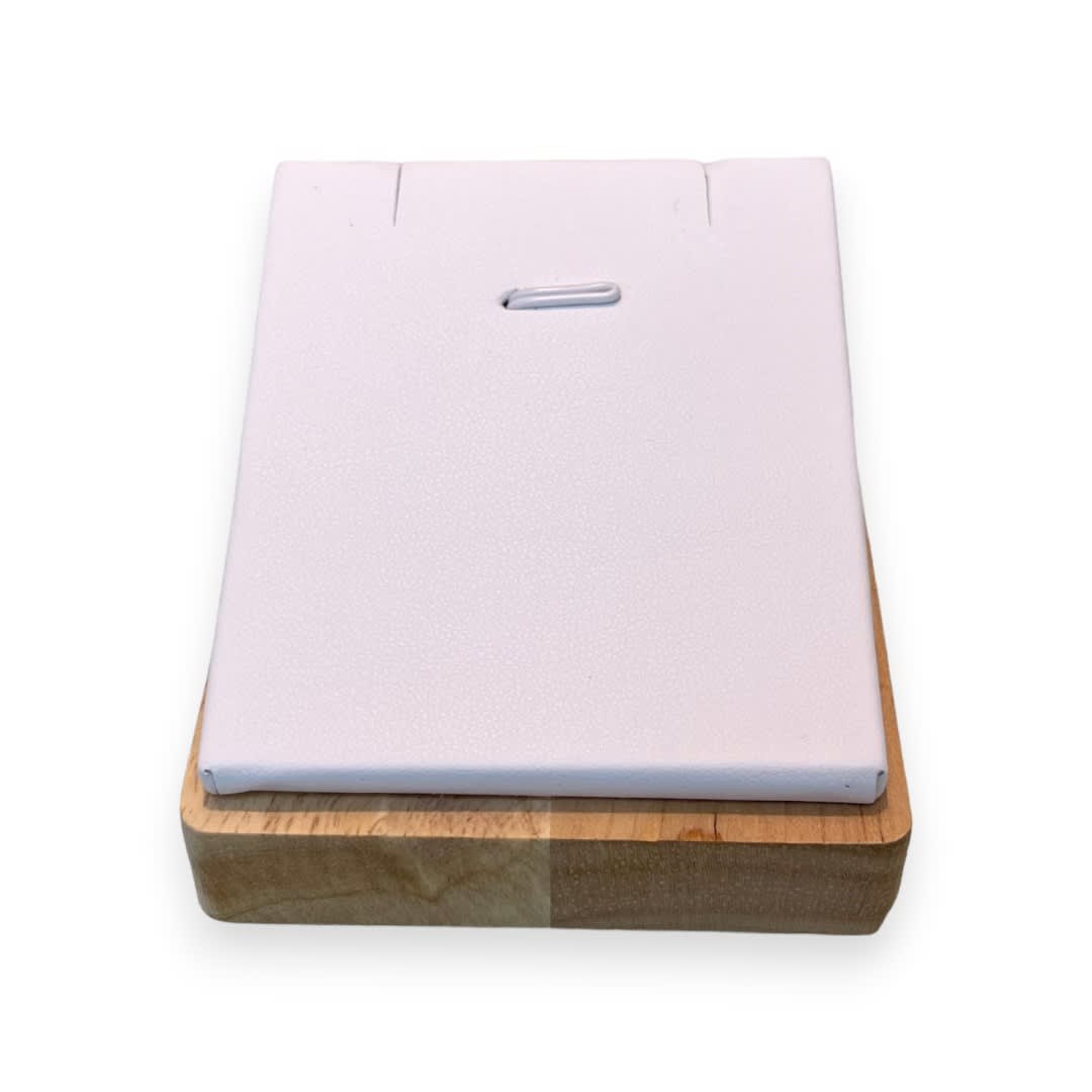 Exhibidor mostrario collar colgante eco cuero madera / unidad4