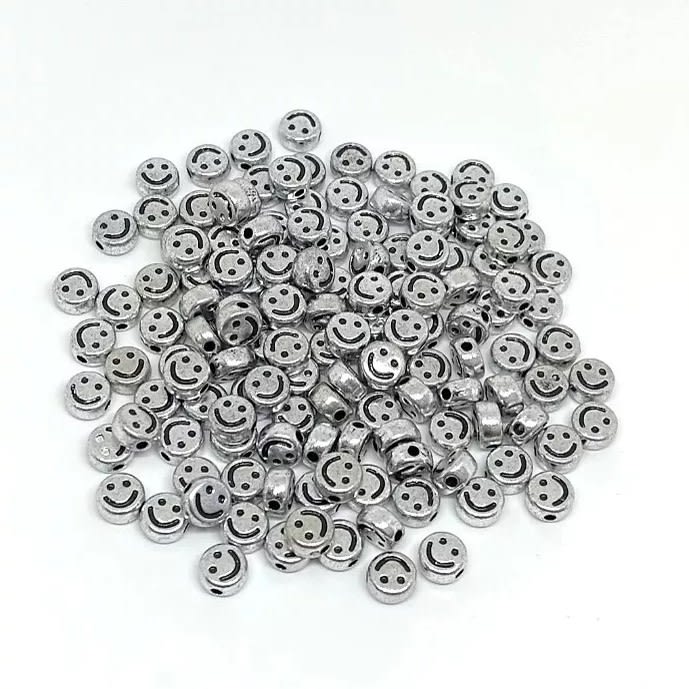 Cuenta redonda plástica pasadora happy face carita feliz / 10 grs2