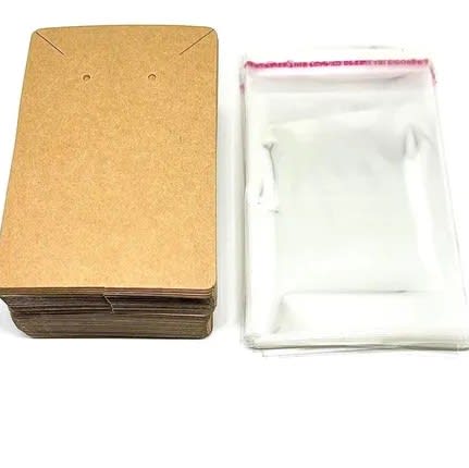 Bolsas de Celofán Adhesiva Y Tarjeta Para Exhibir Joyas / paquete4