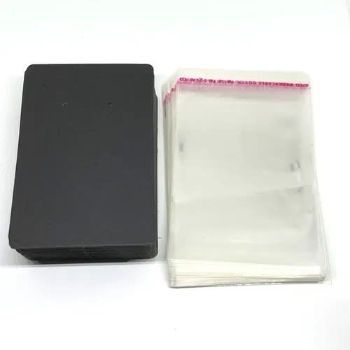 Bolsas de Celofán Adhesiva Y Tarjeta Para Exhibir Joyas / paquete2