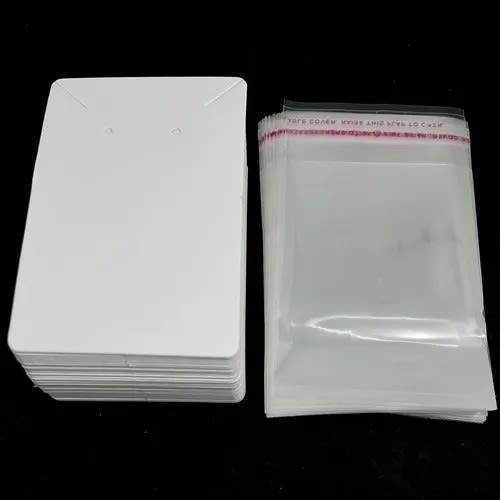 Bolsas de Celofán Adhesiva Y Tarjeta Para Exhibir Joyas / paquete3