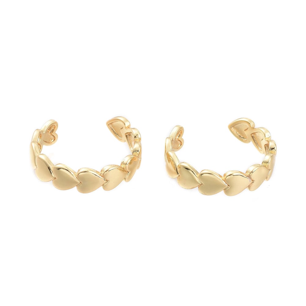 Anillo ajustable corazones baño de oro / unidad3