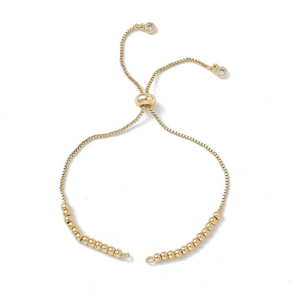 Base pulsera balines cadena veneciana baño oro platino / unidad1