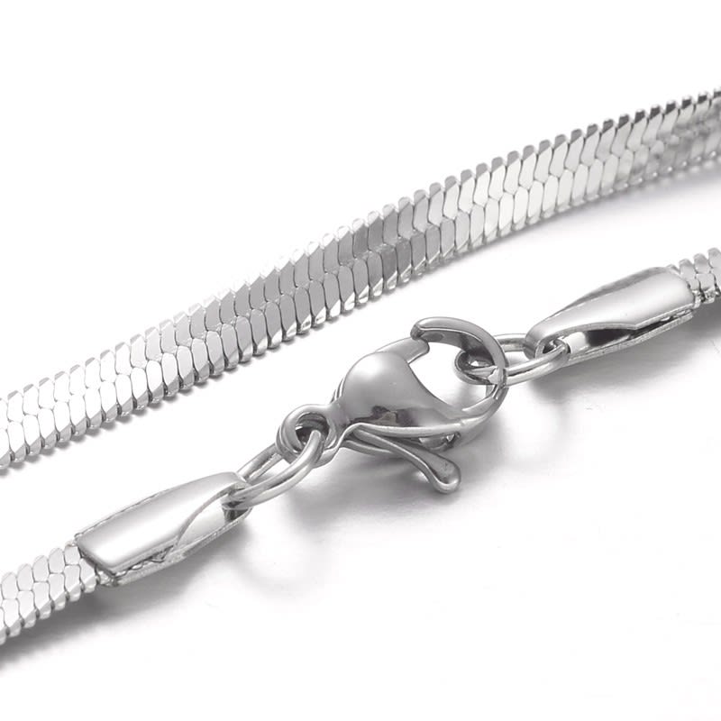 Cadena armada tejido serpiente cola topo acero / unidad3