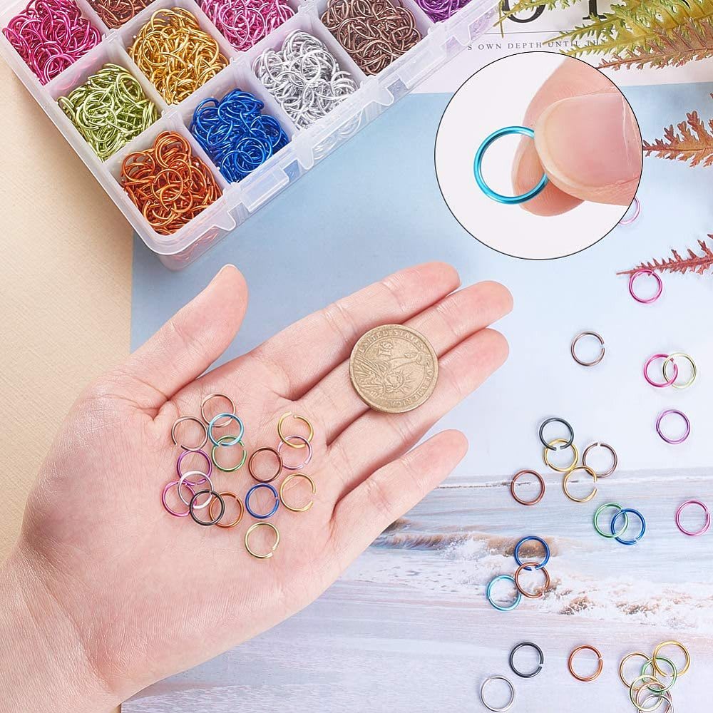 Argollas de unión aluminio 10 mm multicolor / 20 uds2