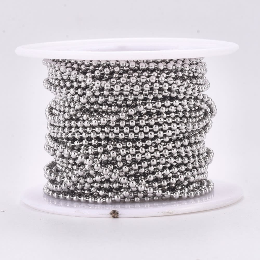 Cadena militar con balines acero dorado plateado / metro4