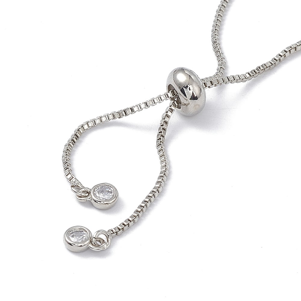 Base pulsera balines cadena veneciana baño oro platino / unidad4