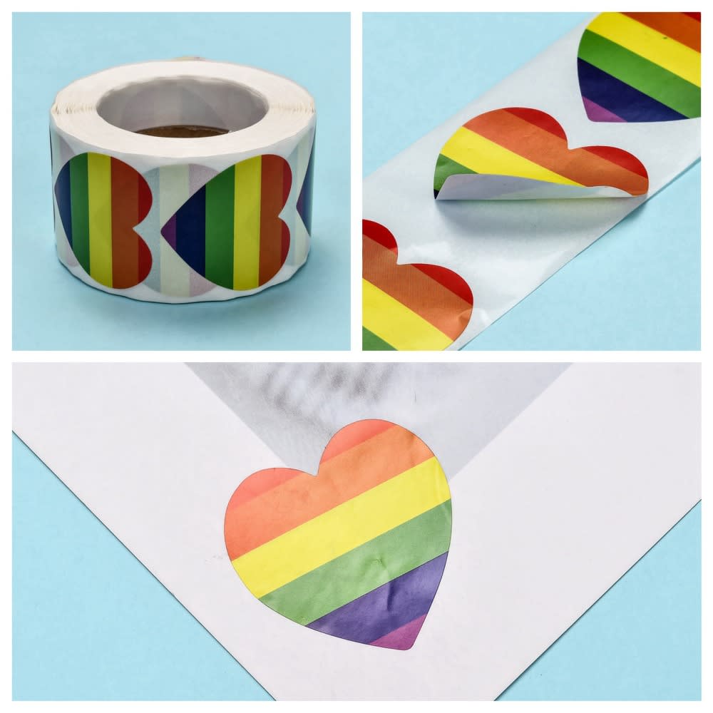 Rollo 500 Etiqueta Adhesiva Sticker 38 mm orgullo gay2