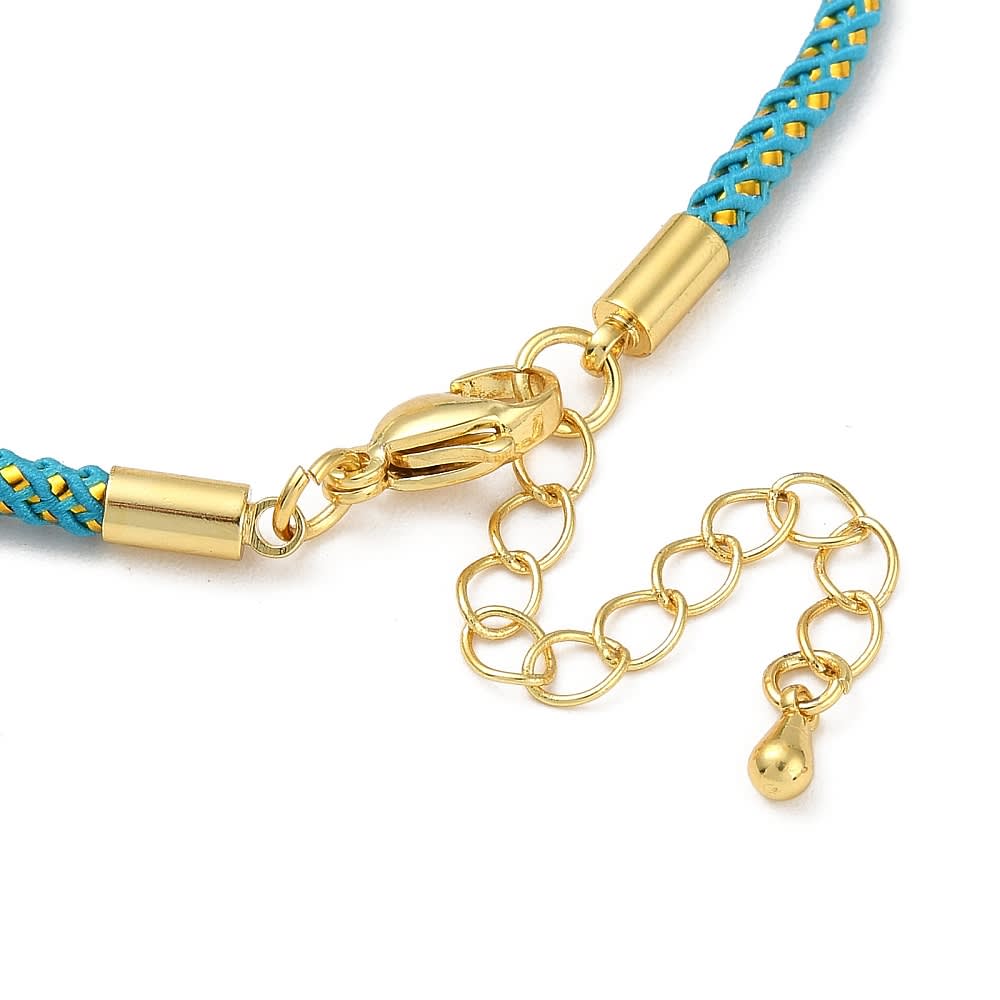 Base de pulsera cordón nailon trenzado con barra ajustable / unidad4