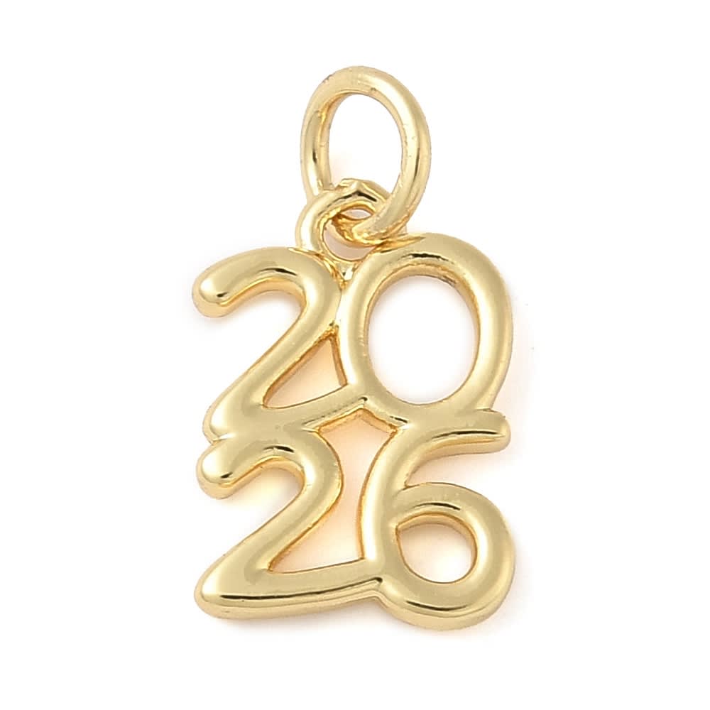 Dije colgante nuevo año 2026 baño de oro / unidad1