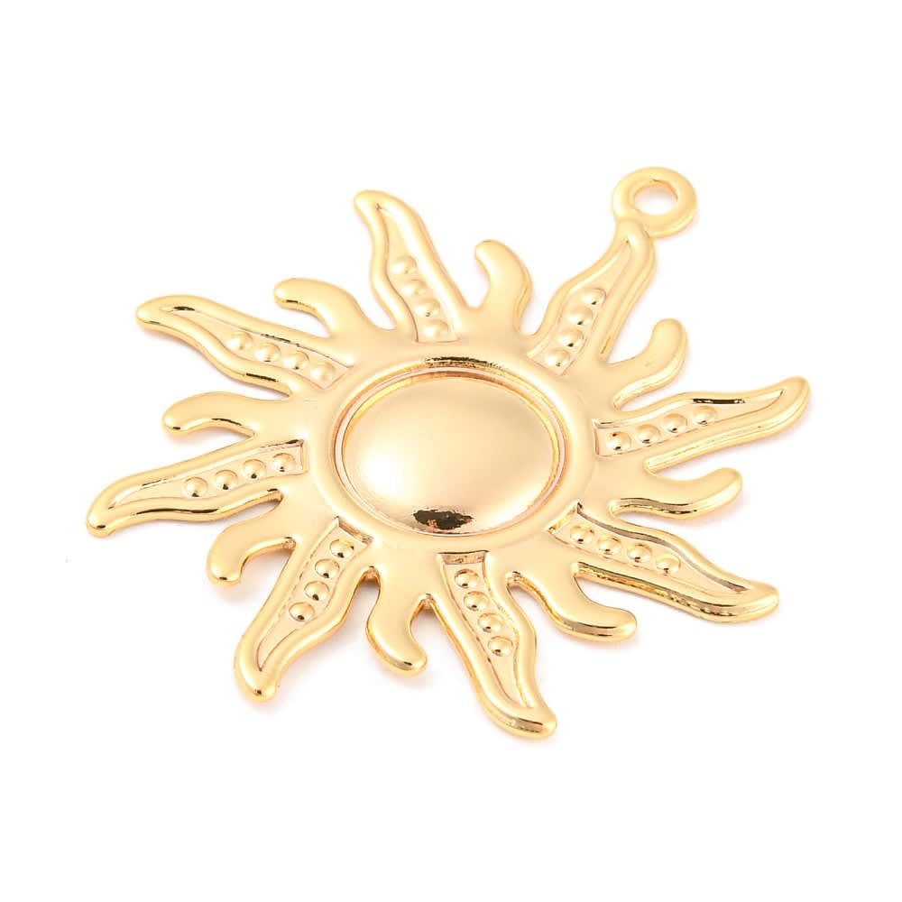 Maxi dije colgante sol 33 mm verano baño de oro / unidad1