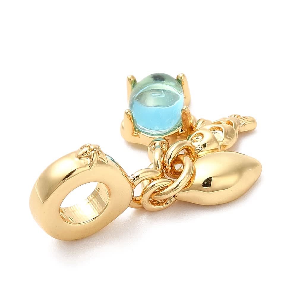 Colgante europeo charm pez tortuga concha de mar dije baño de oro / unidad2