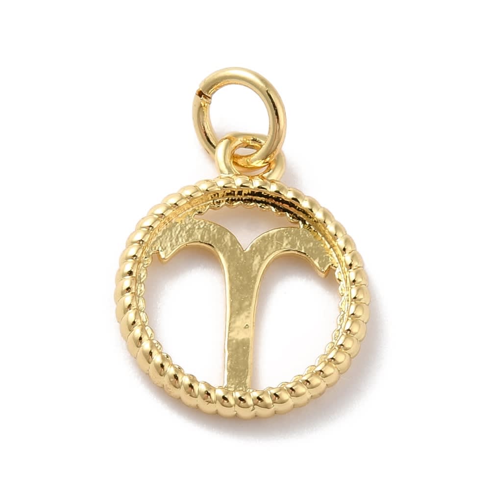 Dije colgante signos zodiacales zodiaco baño de oro / unidad5