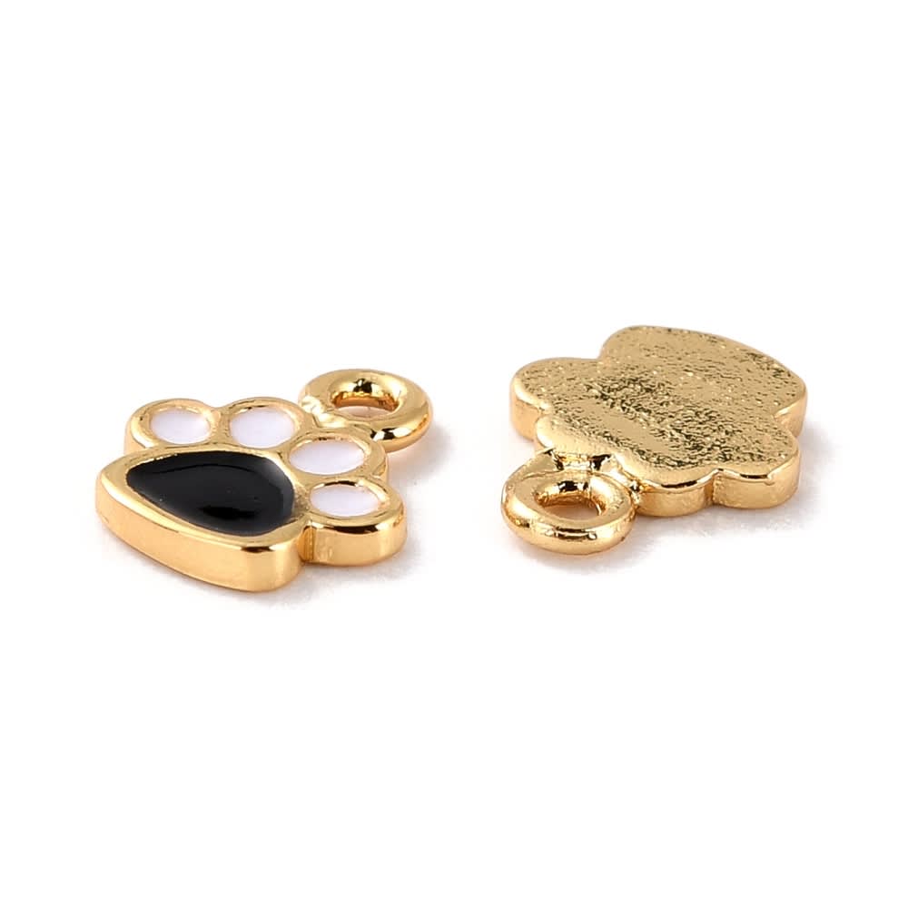 Dije colgante mascota patita esmaltada baño de oro / unidad2