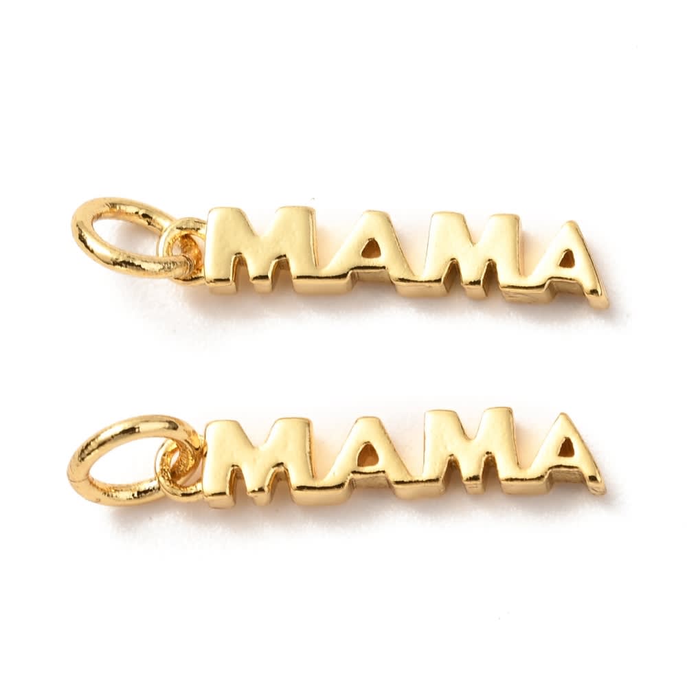 Dije colgante mamá vertical baño de oro / unidad1