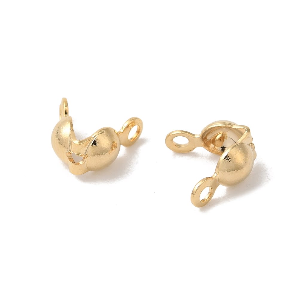 Tapa nudos 8 - 6 mm Baño de oro 18k / gramo4