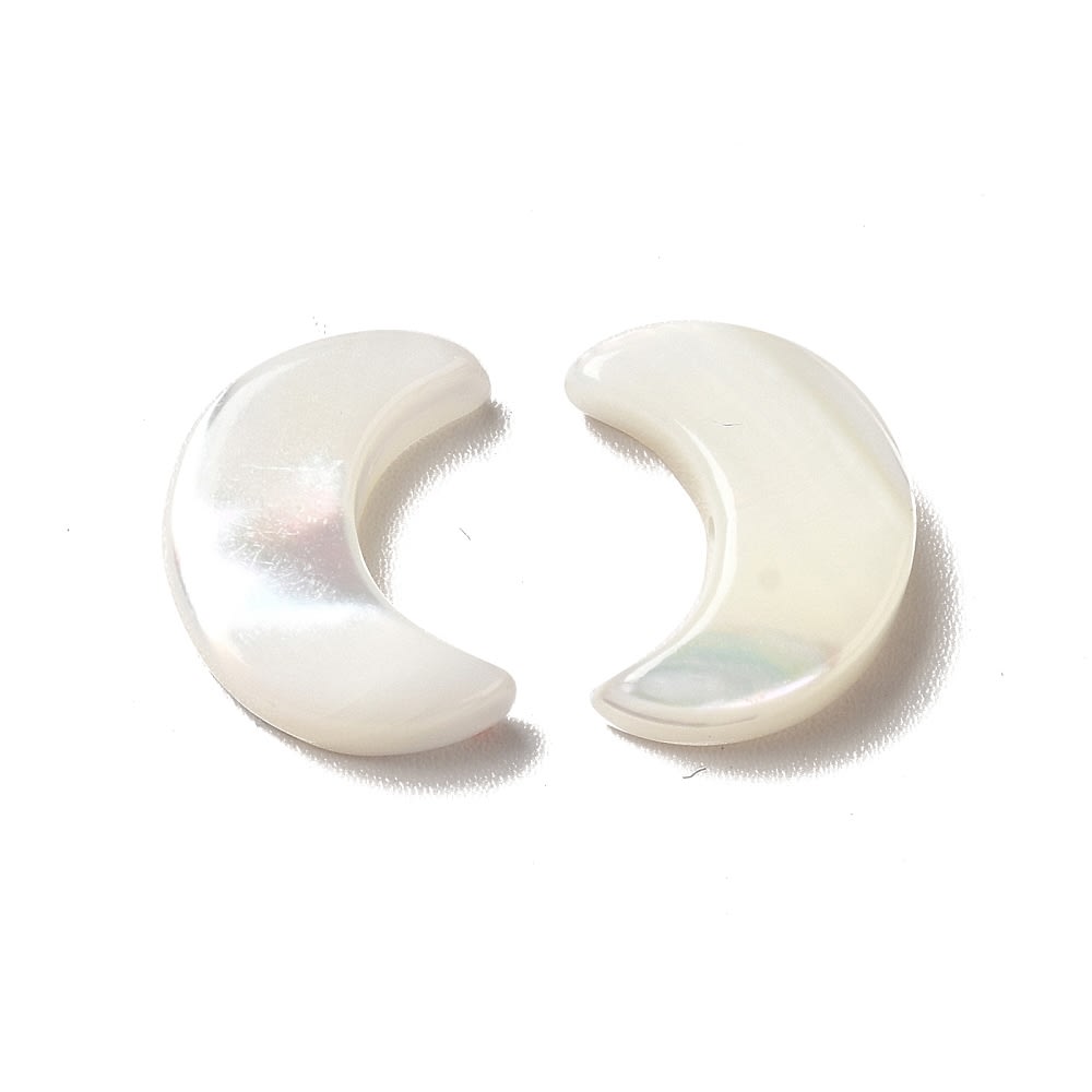 Dije pasador luna 12 mm nácar / 5 uds1