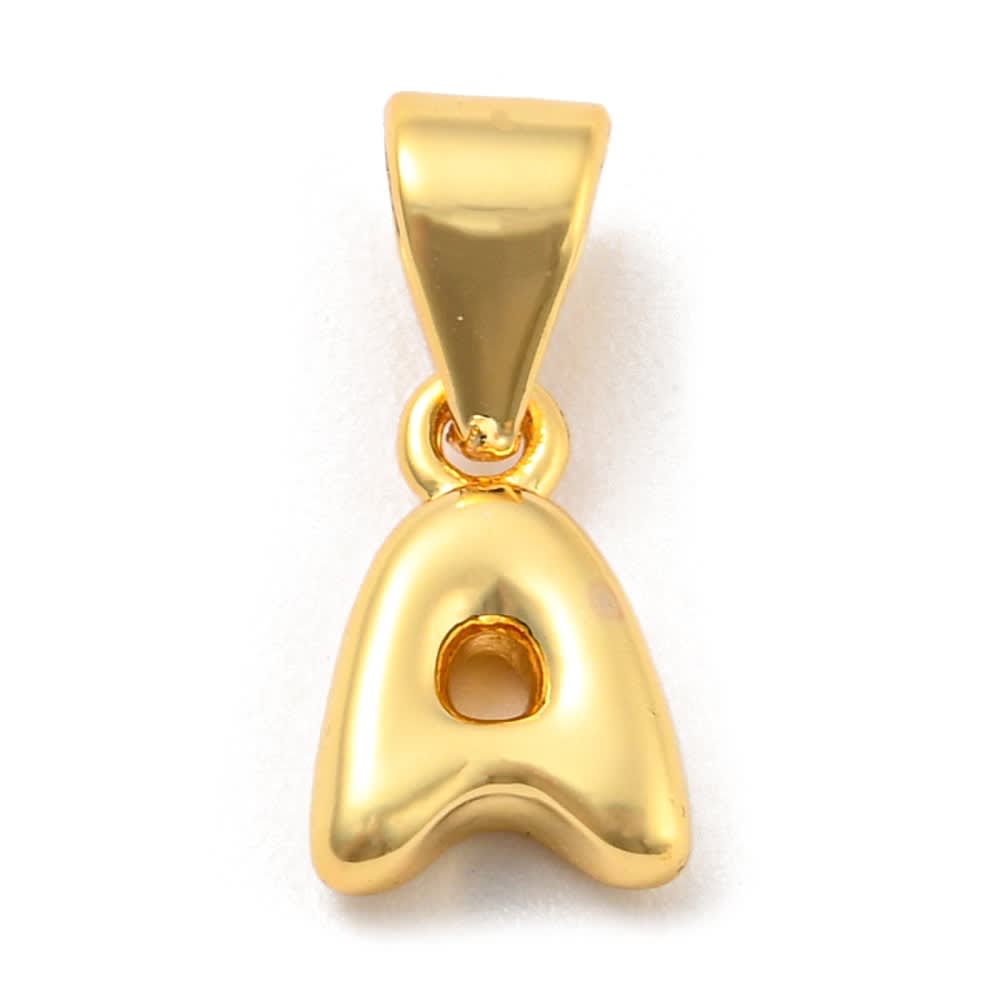 Letras colgantes abecedario mini chunky 9 mm baño de oro / unidad2