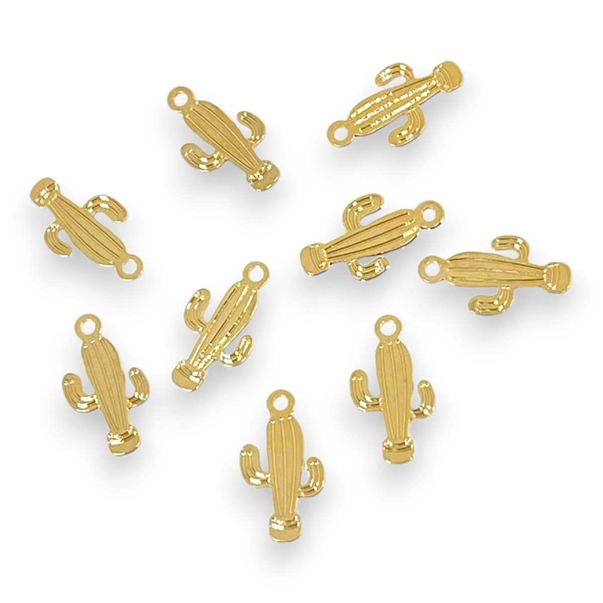 Mini dije cactus 12x7 mm gold-filled / unidad2