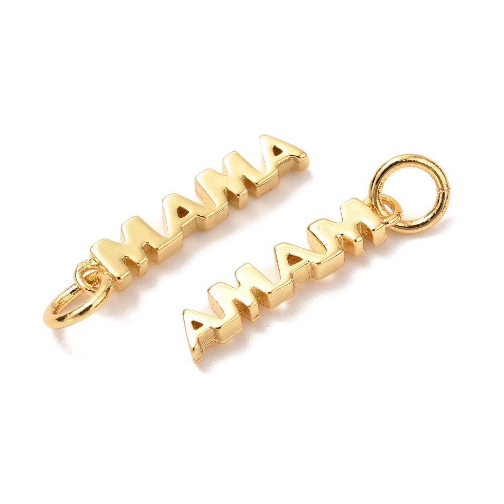 Dije colgante mamá vertical baño de oro / unidad3