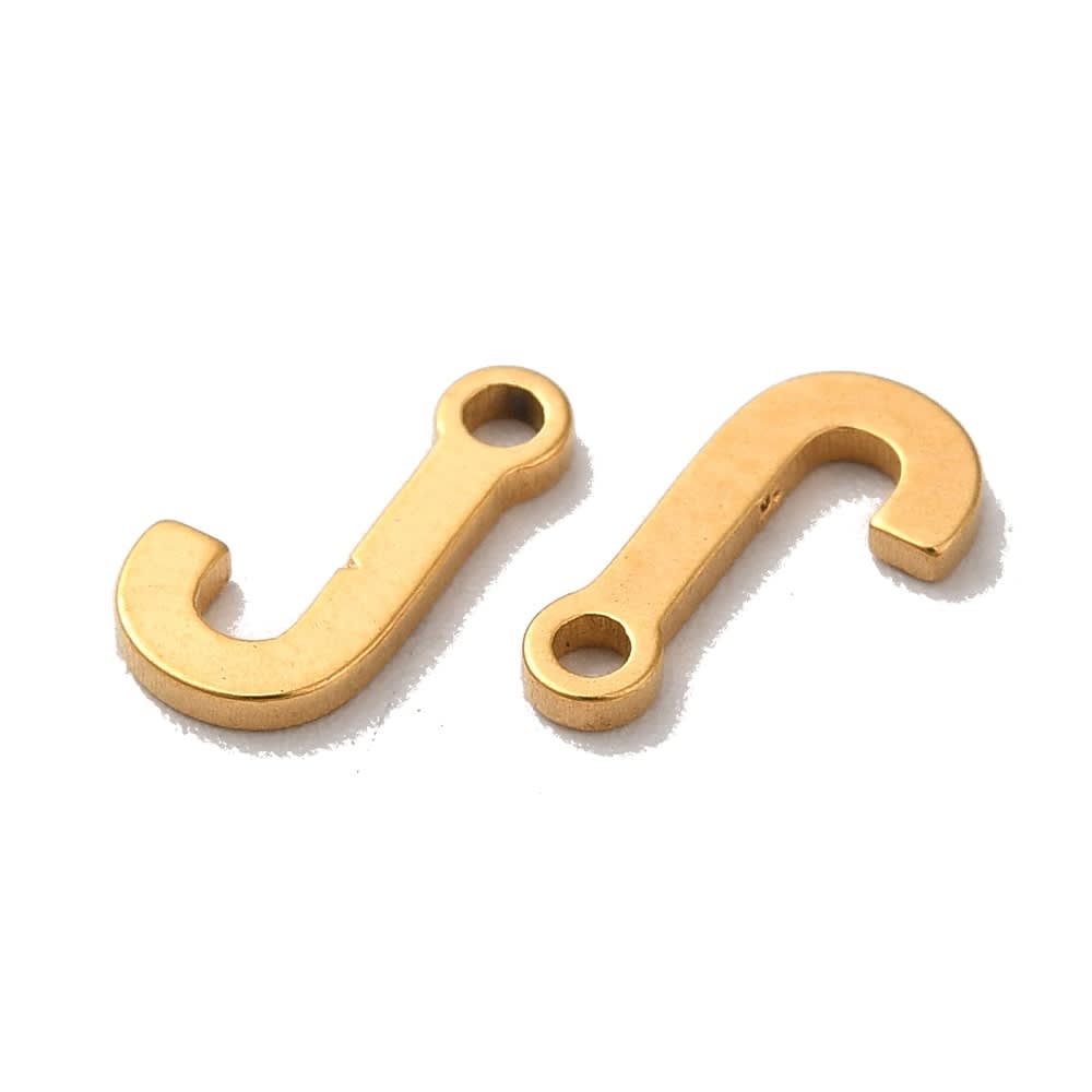 Mini Letras colgantes abecedario 8 mm acero dorado / unidad2