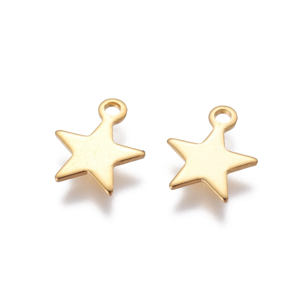 Dije colgante estrella luna acero / unidad6