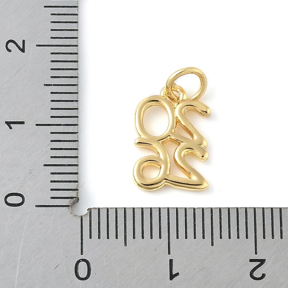 Dije colgante nuevo año 2026 baño de oro / unidad3