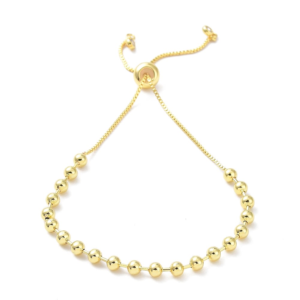 Pulsera ajustable balines baño de oro / unidad1