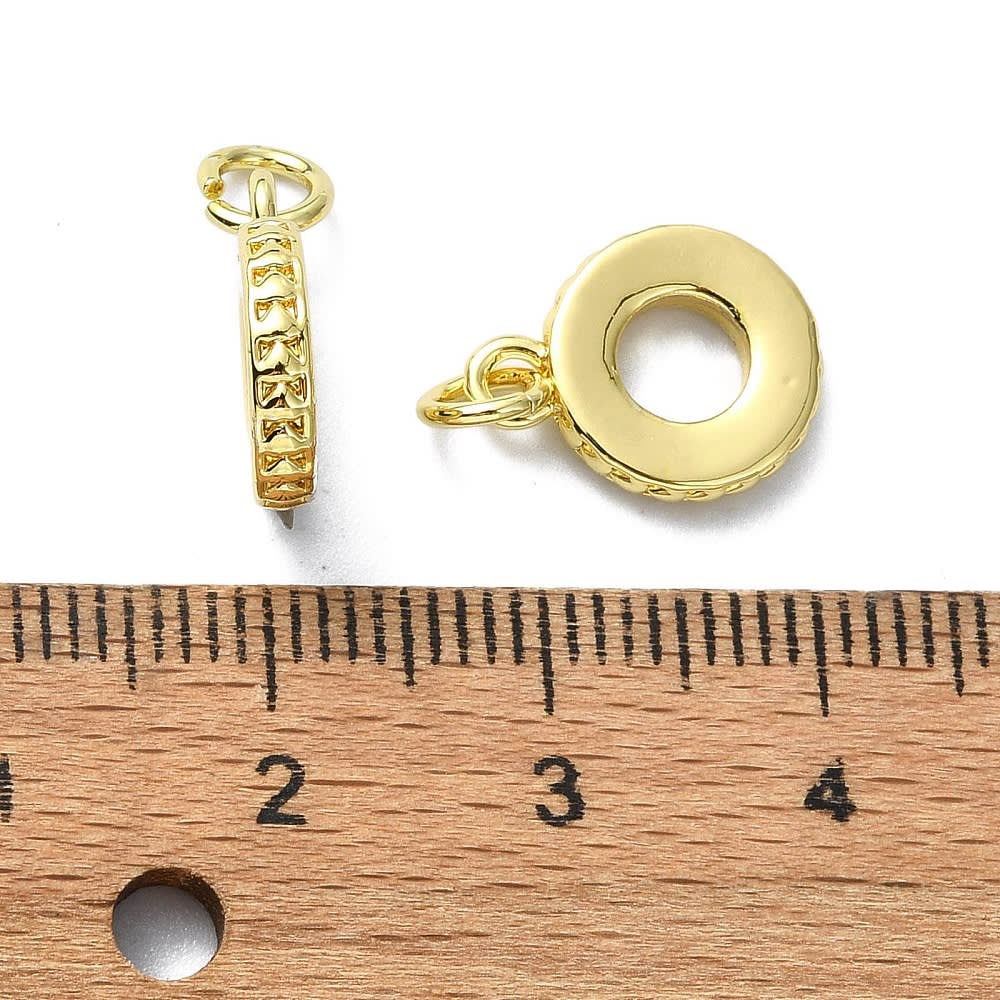 Porta dije baño de oro orificio 13 mm estilo europeo / unidad2