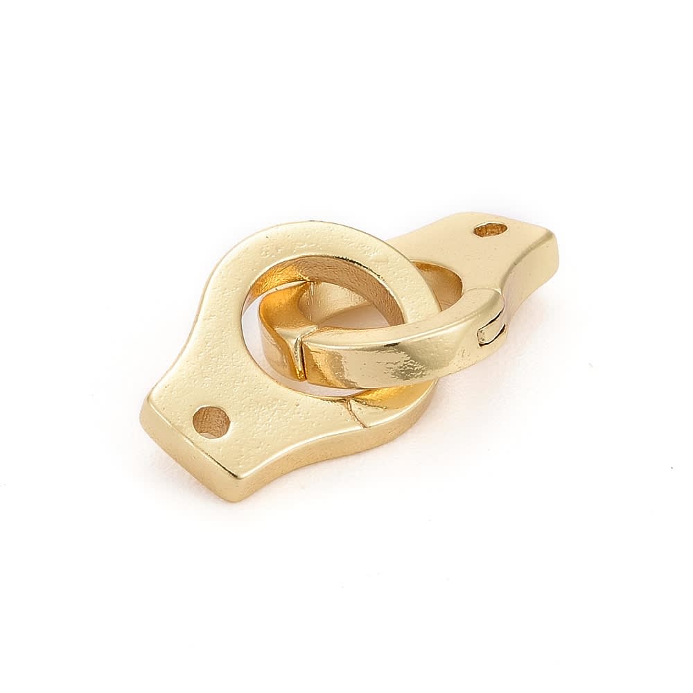 Dije conector esposas policía 14.5 mm baño oro / unidad2