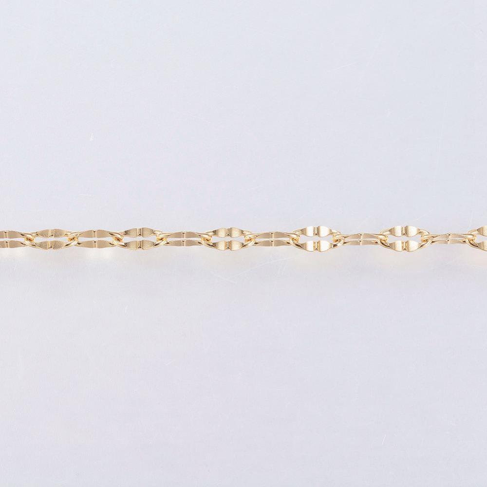 Cadena eslabón ovalado golpeado dapped acero / metro2