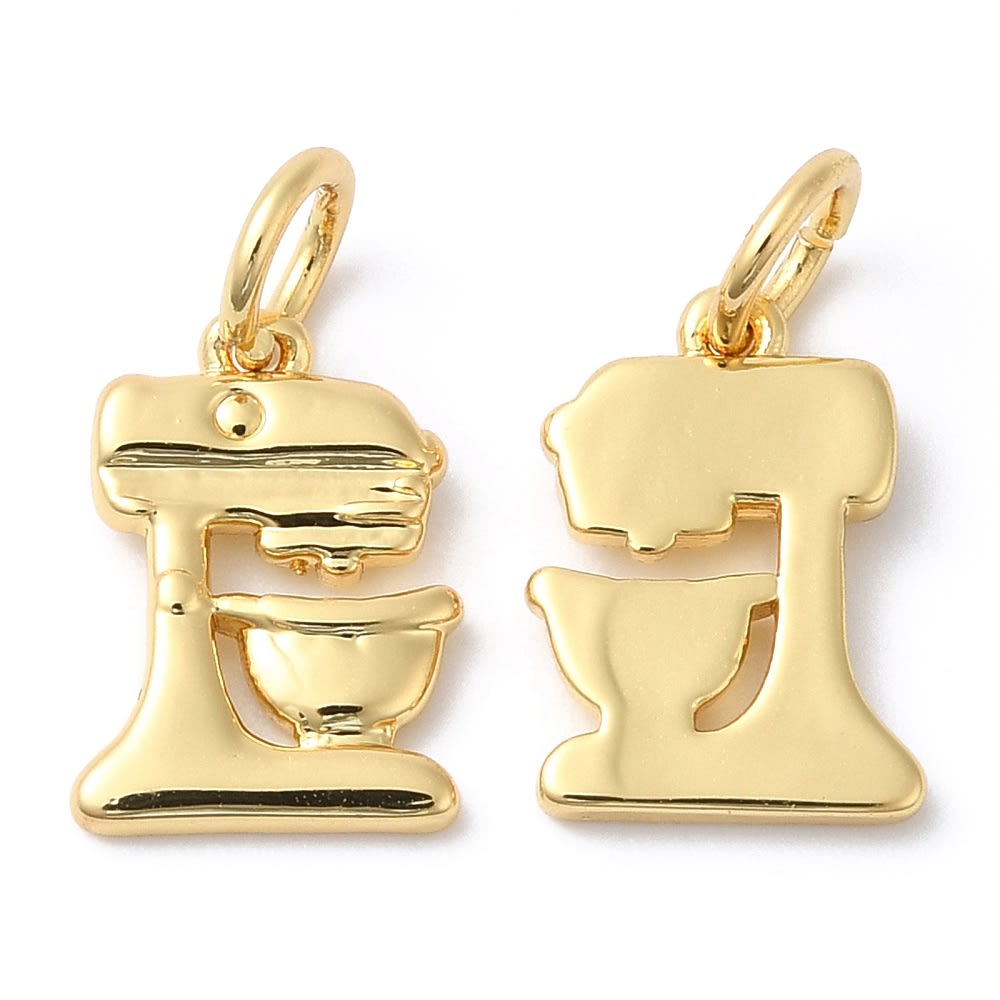 Dije colgante Batidora reposteria 12 mm baño de oro / unidad3